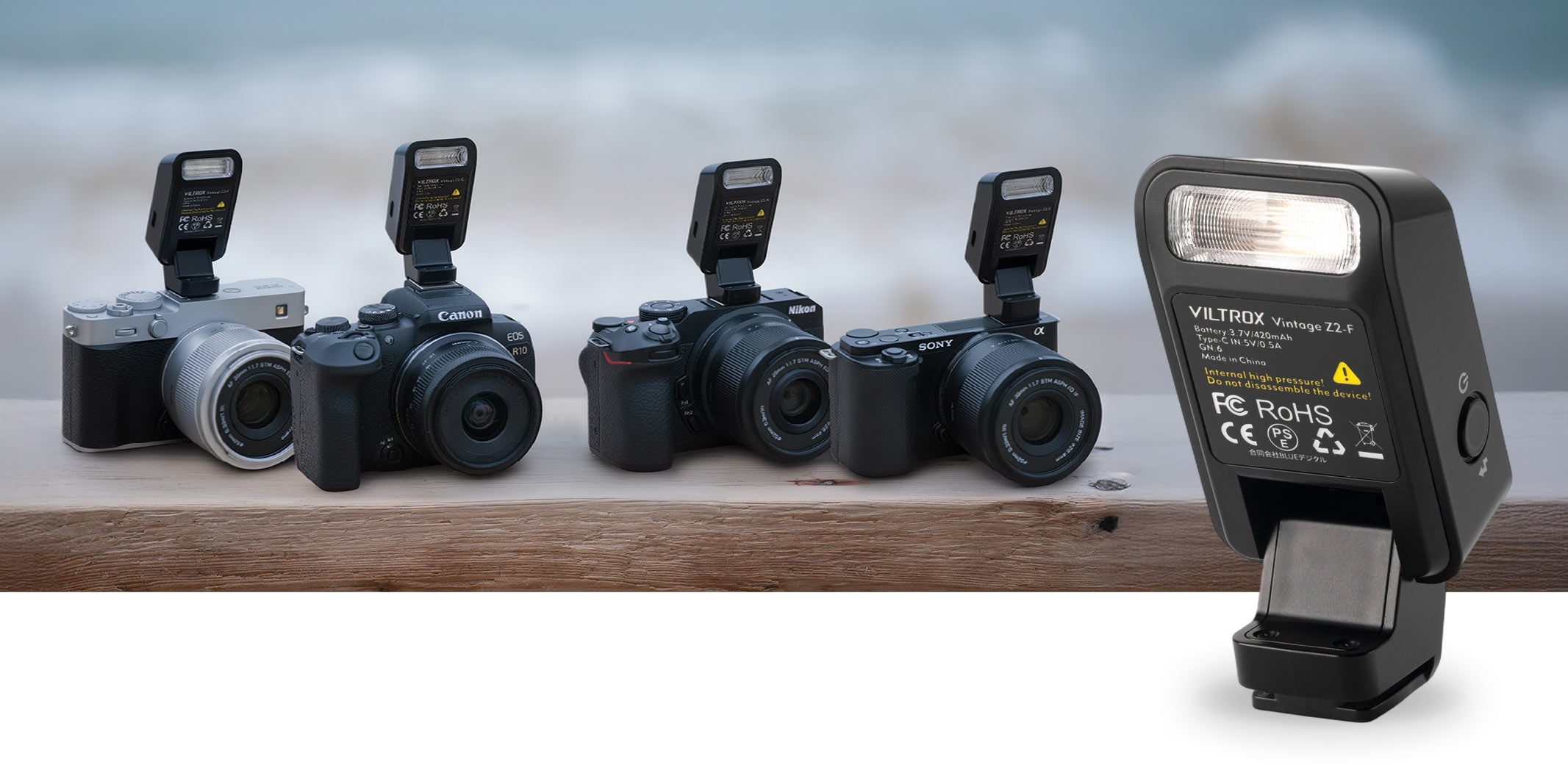 Viltrox Flash Vintage Z2 – kompakter Aufsteckblitz für Sony, Canon, Fujifilm und Nikon