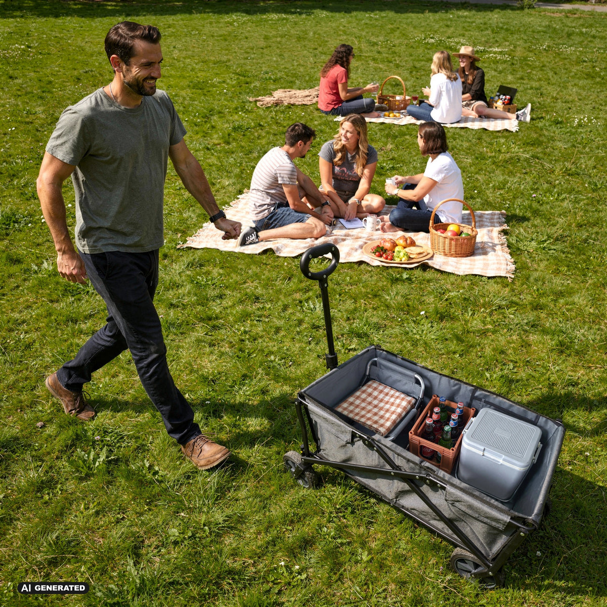 Foldable Hand Cart 90L | robust, lightweight & space-saving