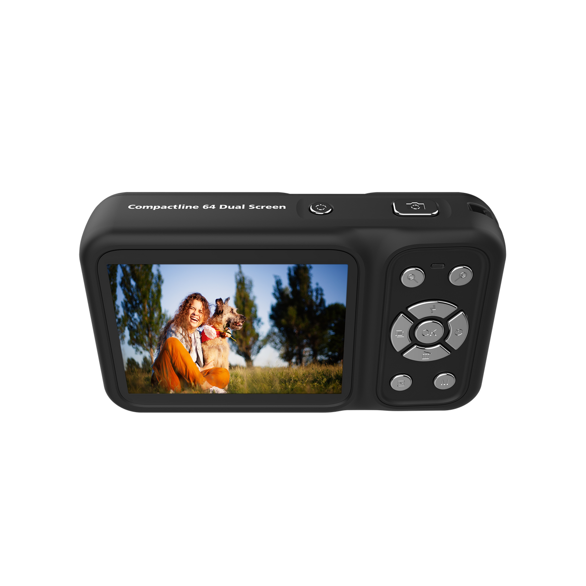 Compactline Dual Screen | 64 MP Digitalkamera mit 4K