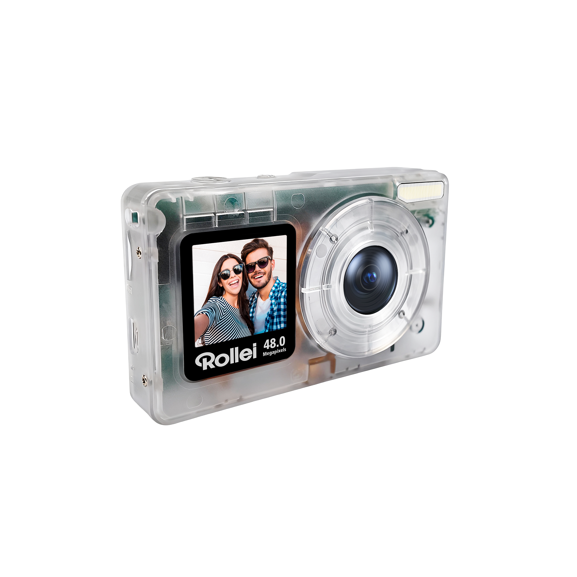 Compactline Pocket | Transparent Clear | 48 MP Digitalkamera mit 4K