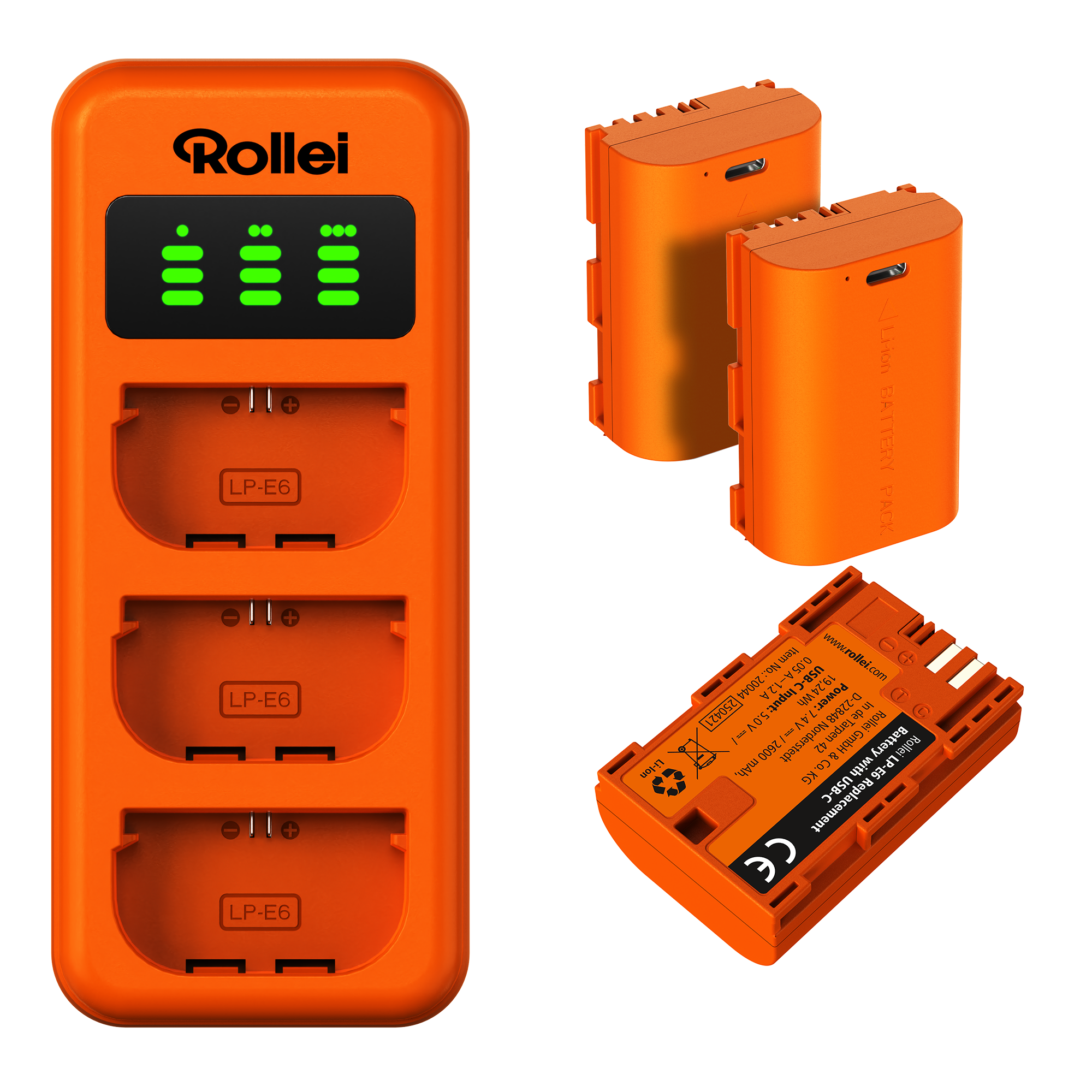 Ladegerät-Set | 3er Pack Kamera-Akkus & Ladegerät