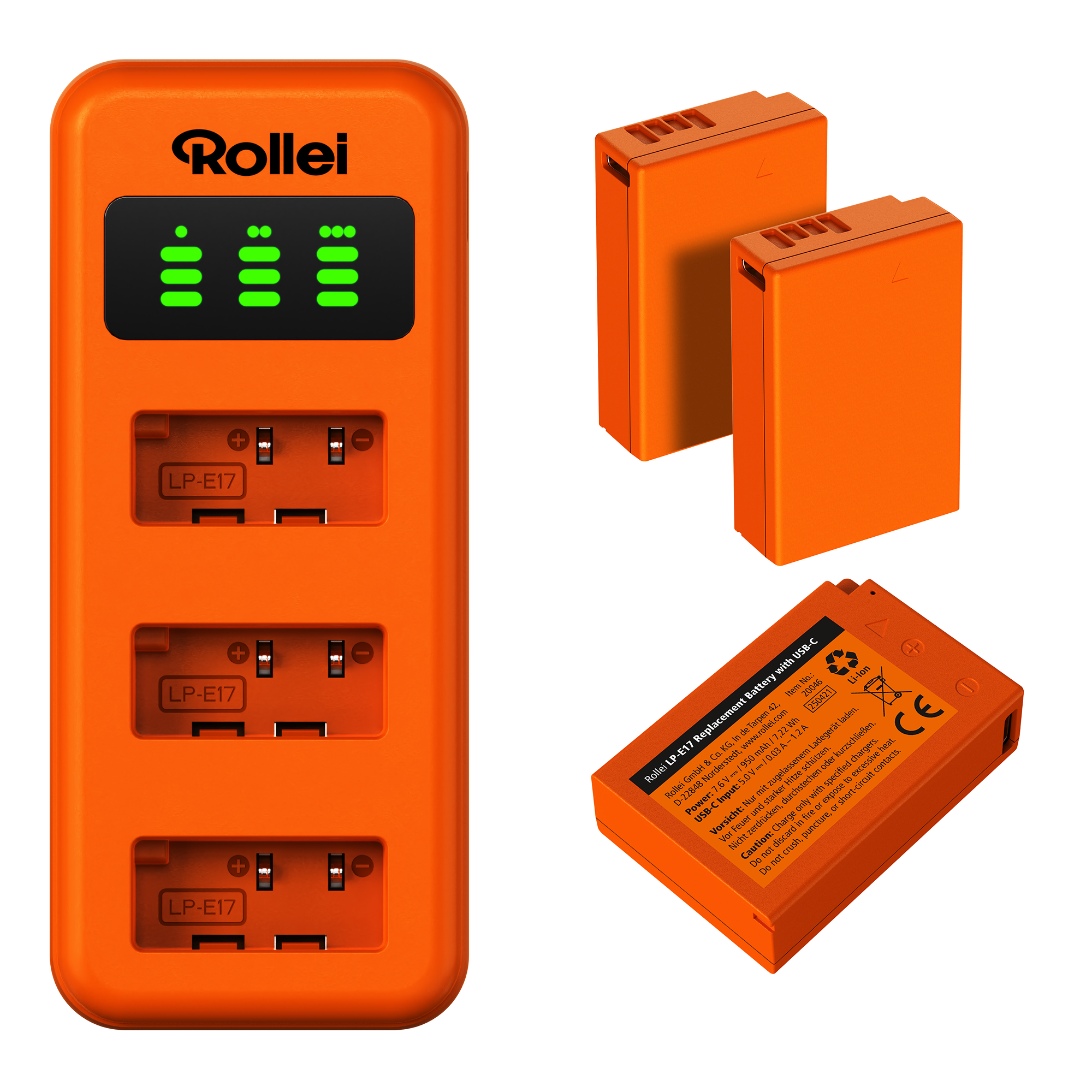 Ladegerät-Set | 3er Pack Kamera-Akkus & Ladegerät