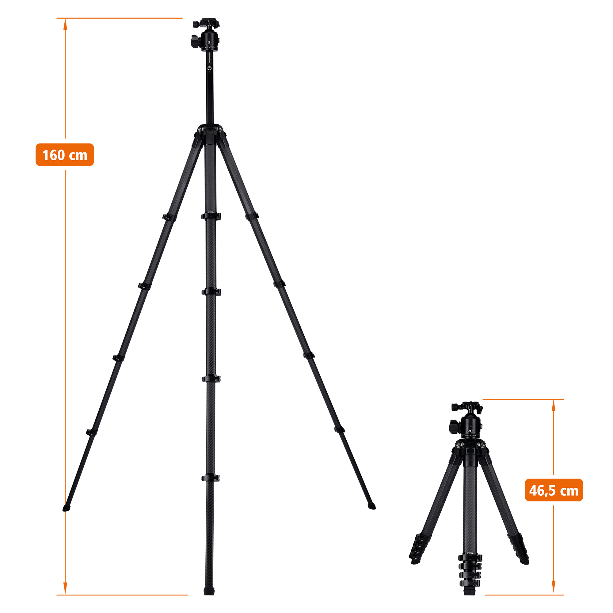 Lion Rock Traveler Pro inkl. Stativkopf | All Black