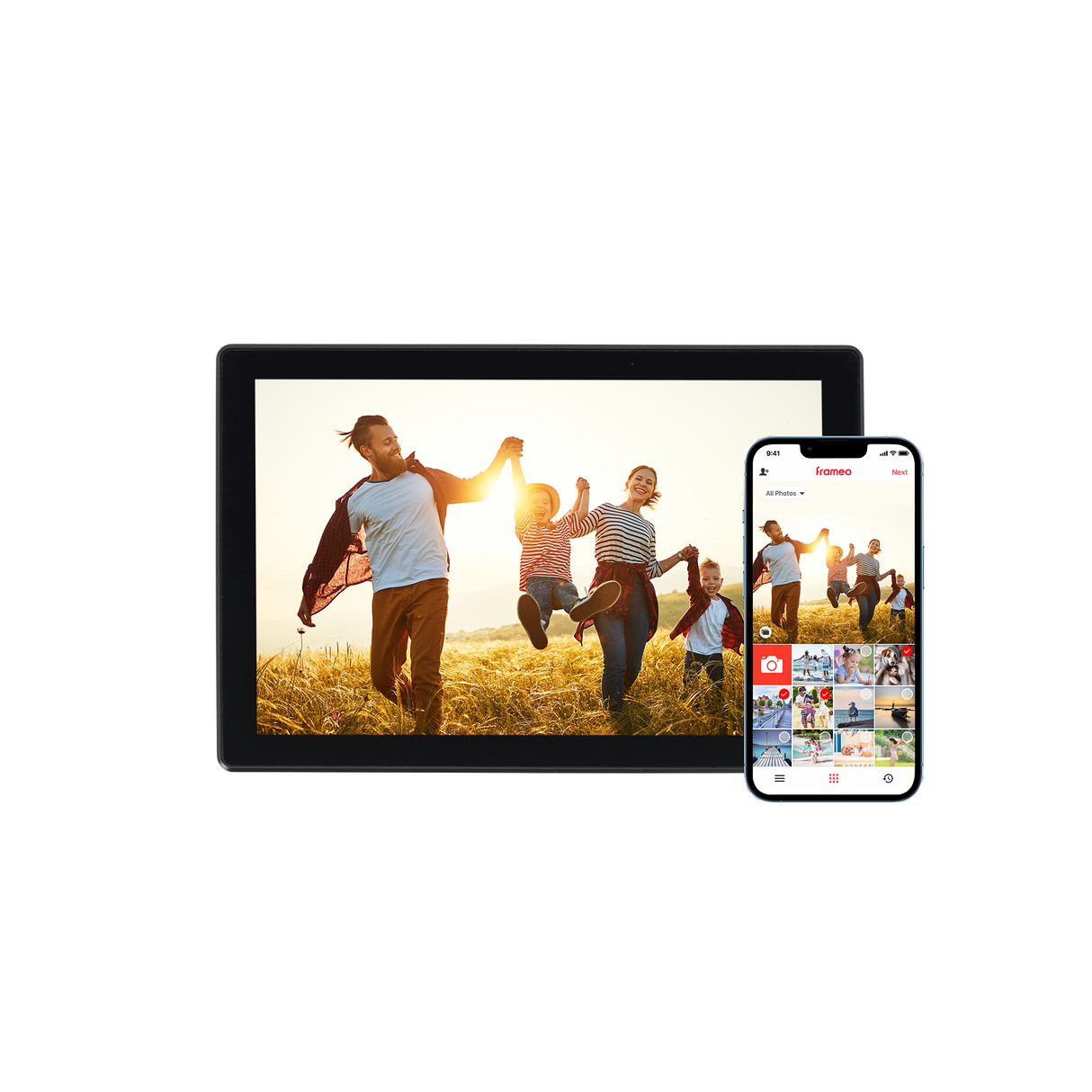 Smarter picture frame | 10 "Diagonal | Wifi | Frameo app | Model 106 Portable