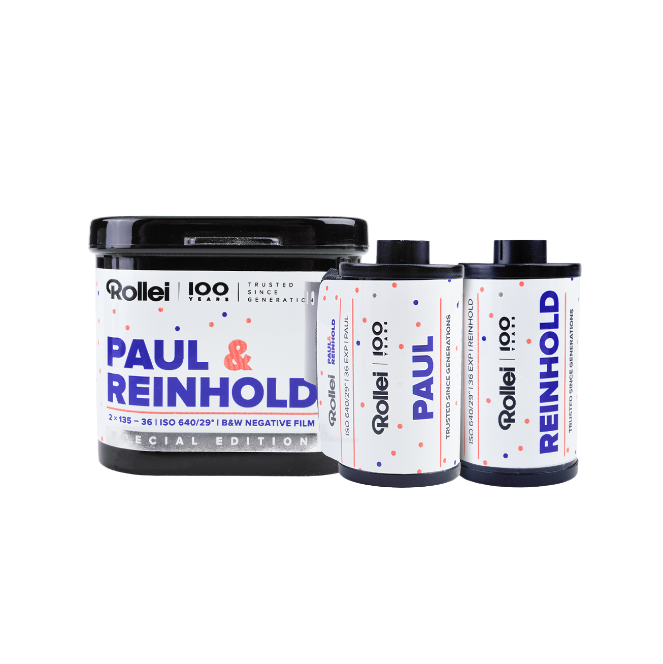 PAUL & REINHOLD Schwarzweiß-Negativfilm | 35 mm | 36 Aufnahmen | ISO 640 Doppelpack