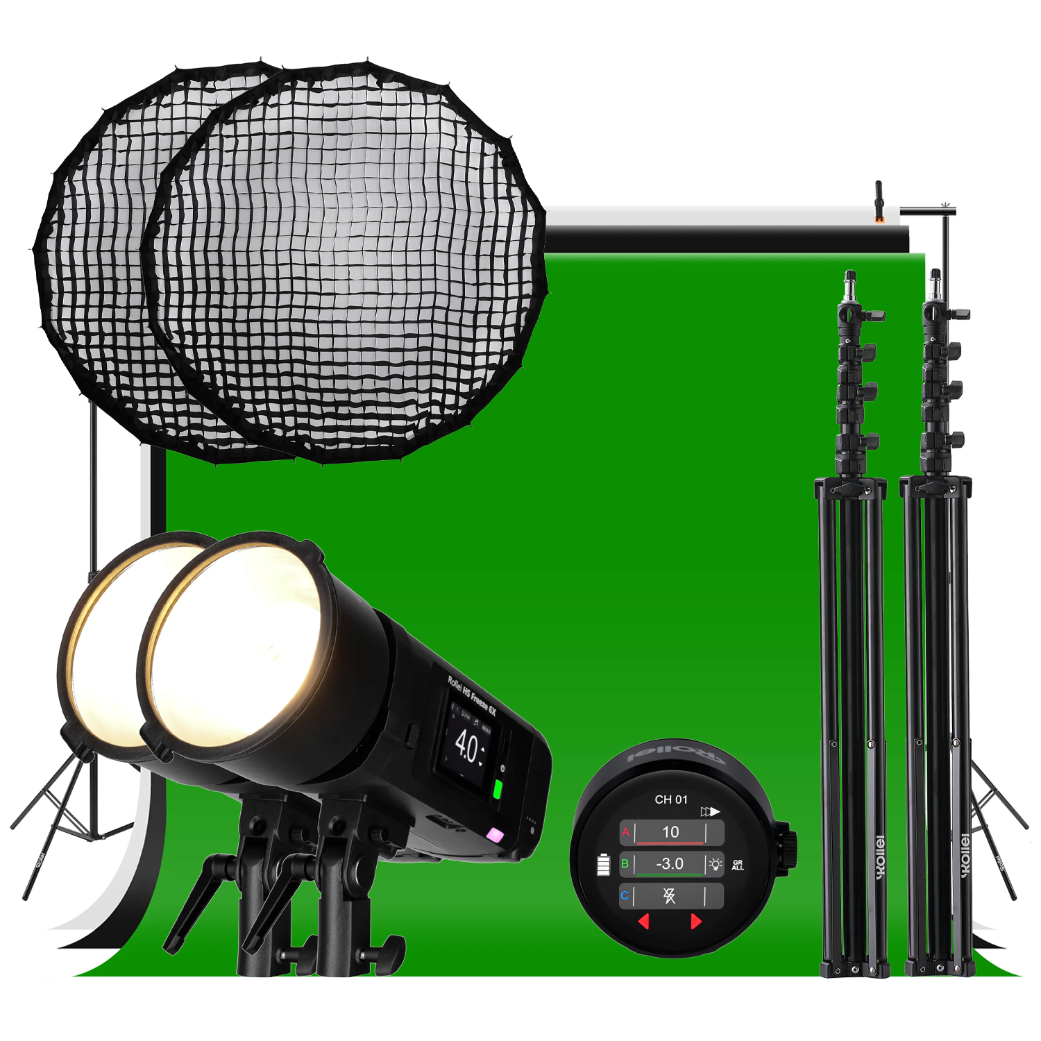 Studio Bundle HS Freeze 6X – Komplettset mit Softbox, Stativ & Funksender