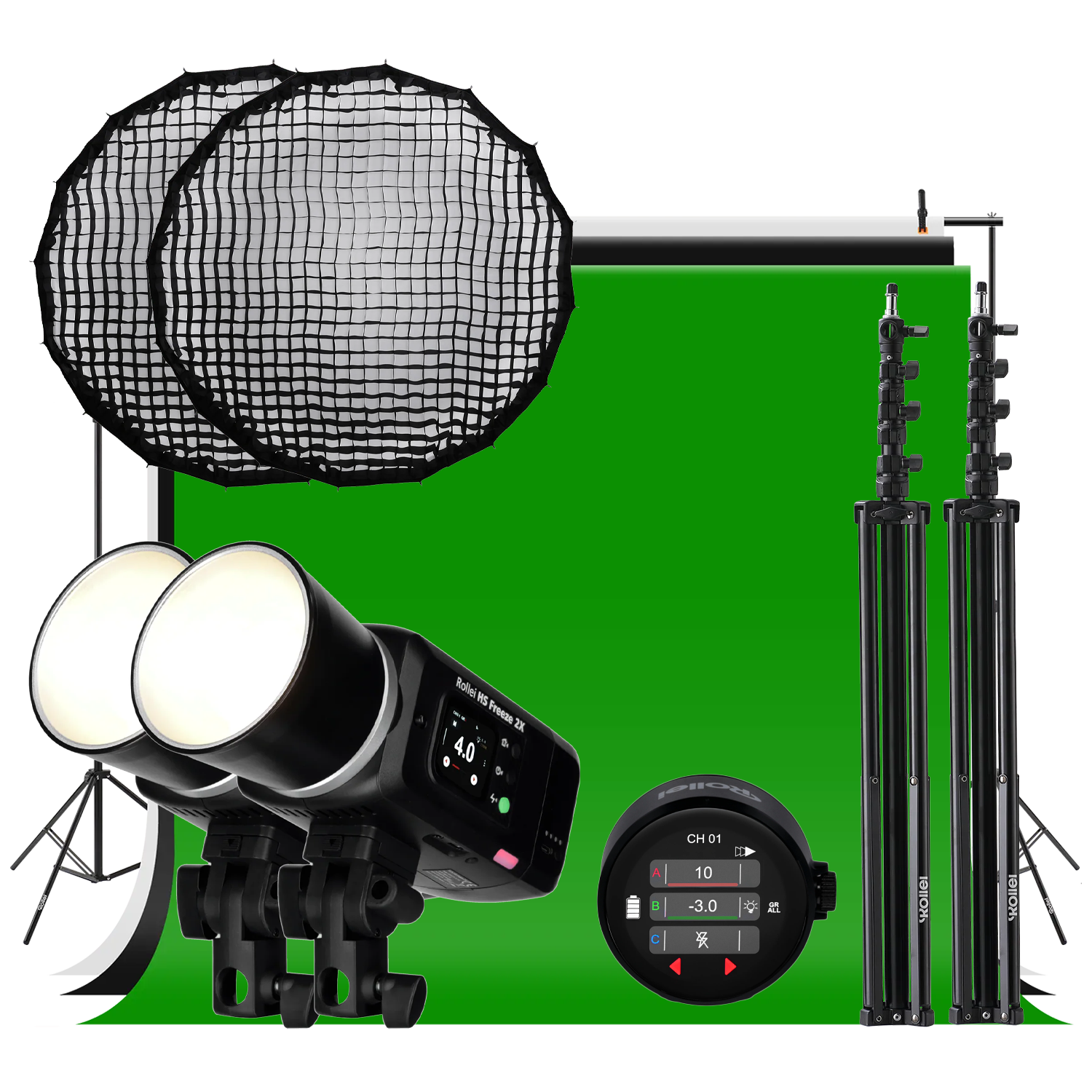 Studio Bundle HS Freeze 2X – Komplettset mit Softbox, Stativ & Funksender