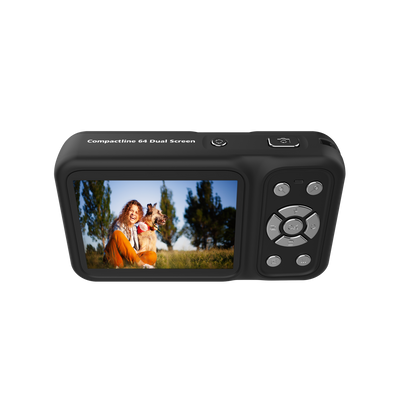 Compactline Dual Screen | 64 MP Digitalkamera mit 4K