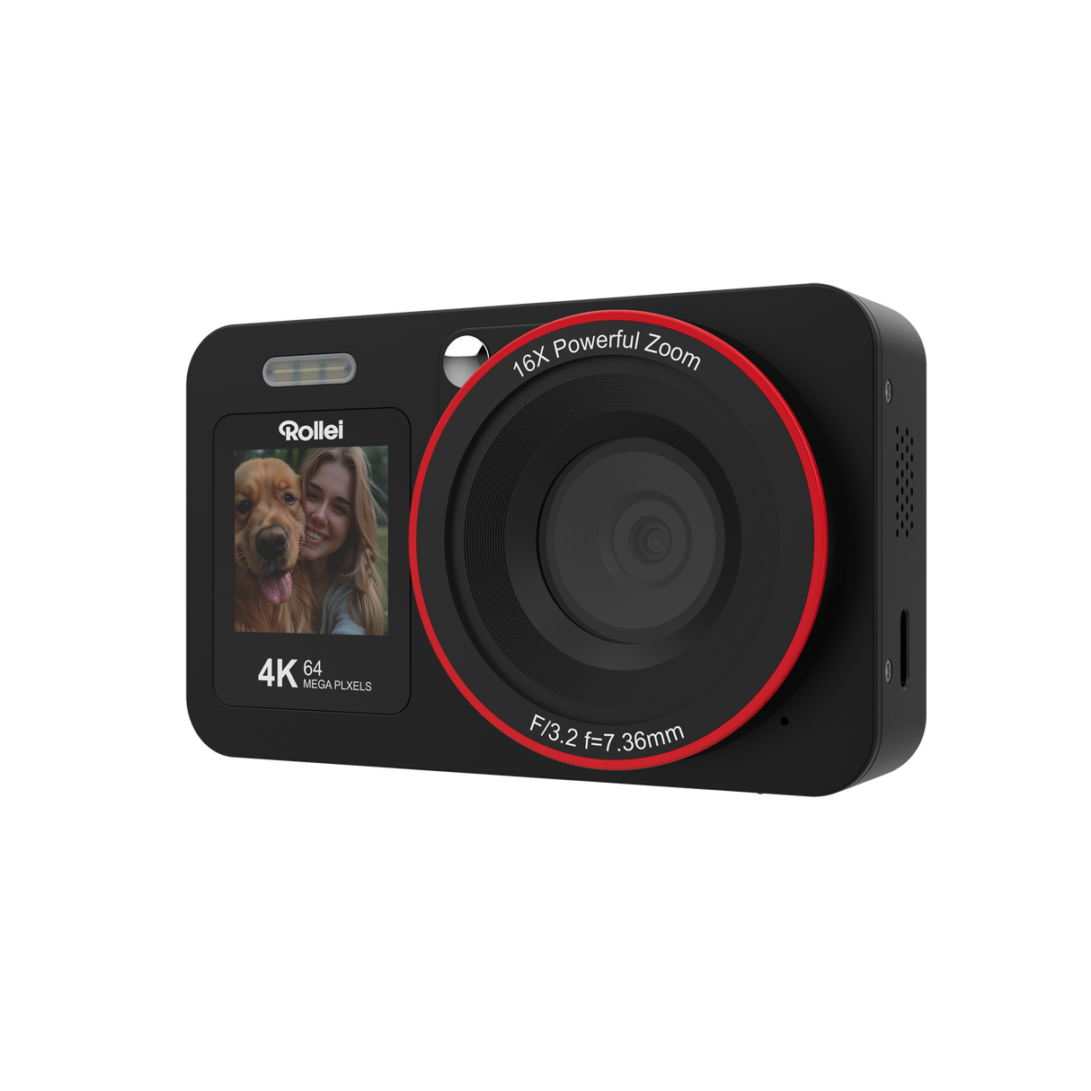 Compactline Dual Screen | 64 MP Digitalkamera mit 4K