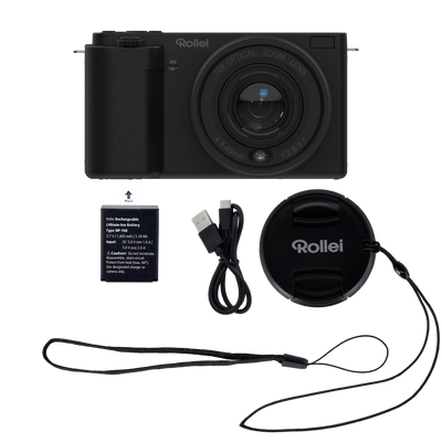 B-Ware Compactline 10x Flip Screen | 64 MP Digitalkamera mit 4K