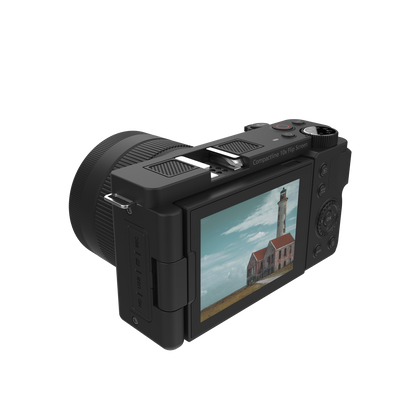 B-Ware Compactline 10x Flip Screen | 64 MP Digitalkamera mit 4K