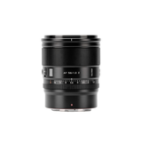 Frontale Ansicht eines schwarzen Viltrox-Objektivs