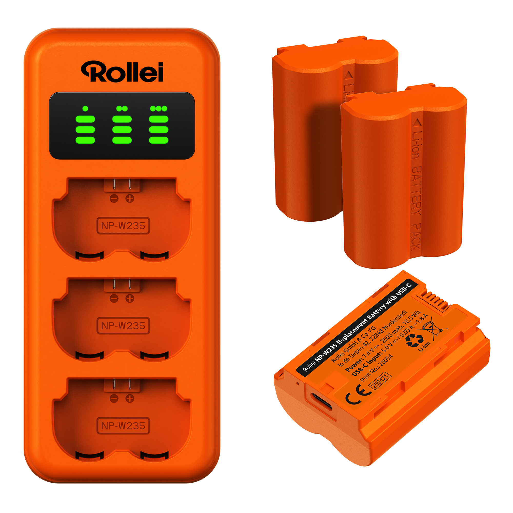 Ladegerät-Set | 3er Pack Kamera-Akkus & Ladegerät