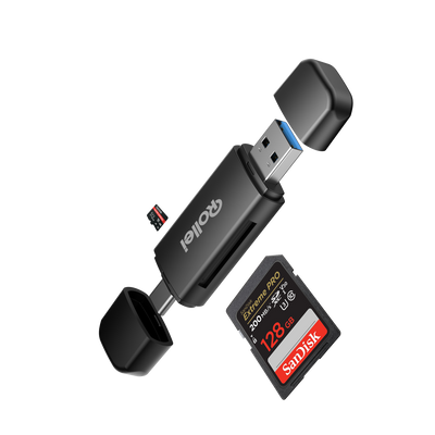 Bundle 2-in-1 Kartenlesegerät + Case | Micro-SD & SD