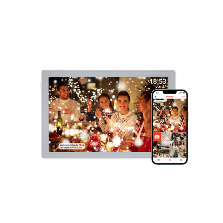 Smarter picture frame | 10 "Diagonal | Wifi | Frameo app | Model 106 Portable