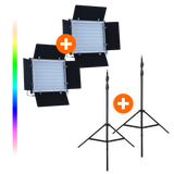 Bundle 2x LUMIS Panel 600 RGB inkl. Stativ