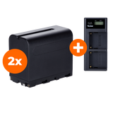 Bundle 2x Akku Typ Sony NP-F960 inkl. Ladegerät