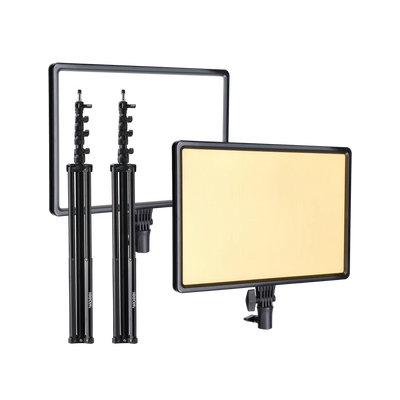 Bundle 2x LUMIS LED-Panel + Lampenstative | Bi-Color
