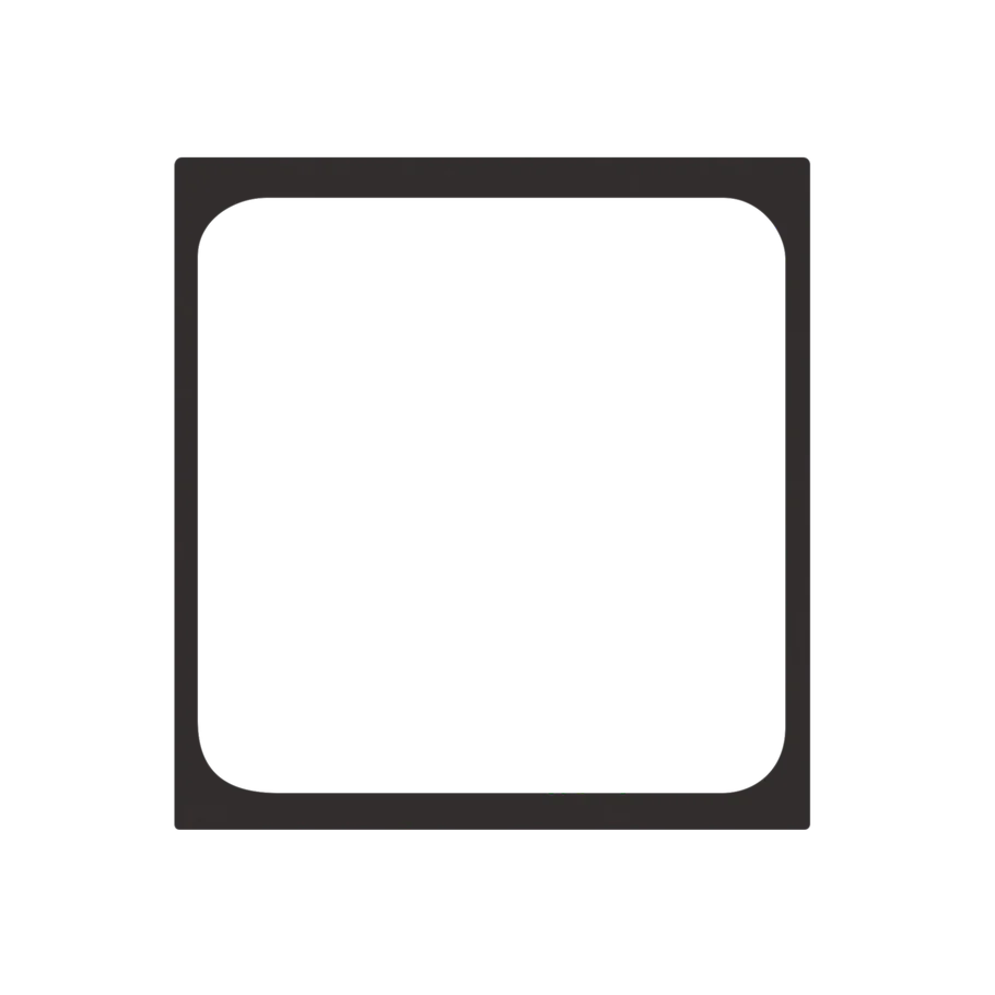 3-piece filter gasket set for 100mm rectangular filters