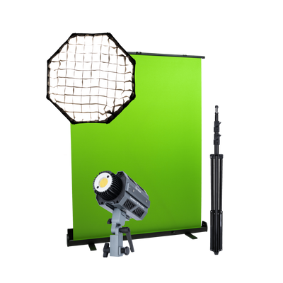 Video Streaming Bundle | Candela 100 Bi-Color | Softbox | Background | Tripod